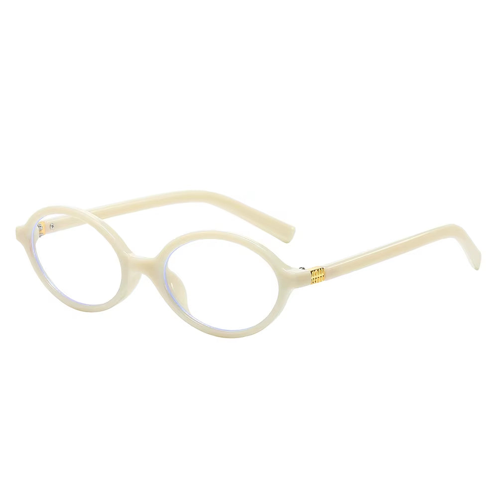 Fashion Small Oval Glasses Frame Women anti Blue Light Ins Popular Blue Light Blocking Eyeglasses Ladies