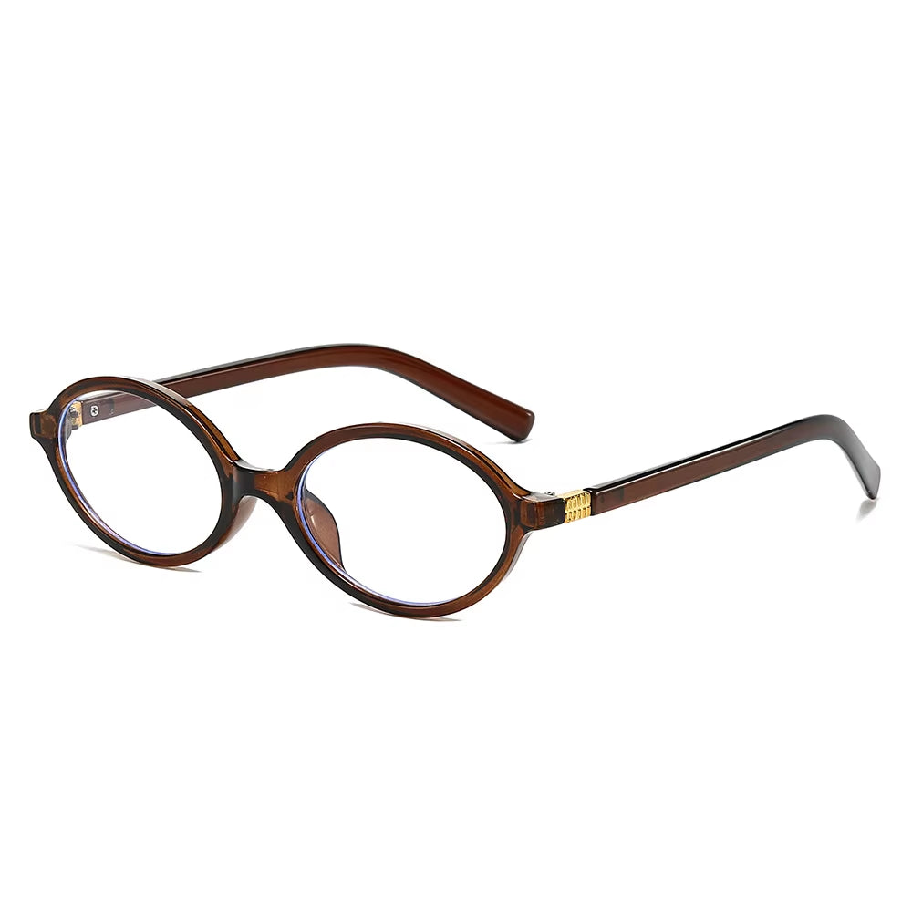 Fashion Small Oval Glasses Frame Women anti Blue Light Ins Popular Blue Light Blocking Eyeglasses Ladies