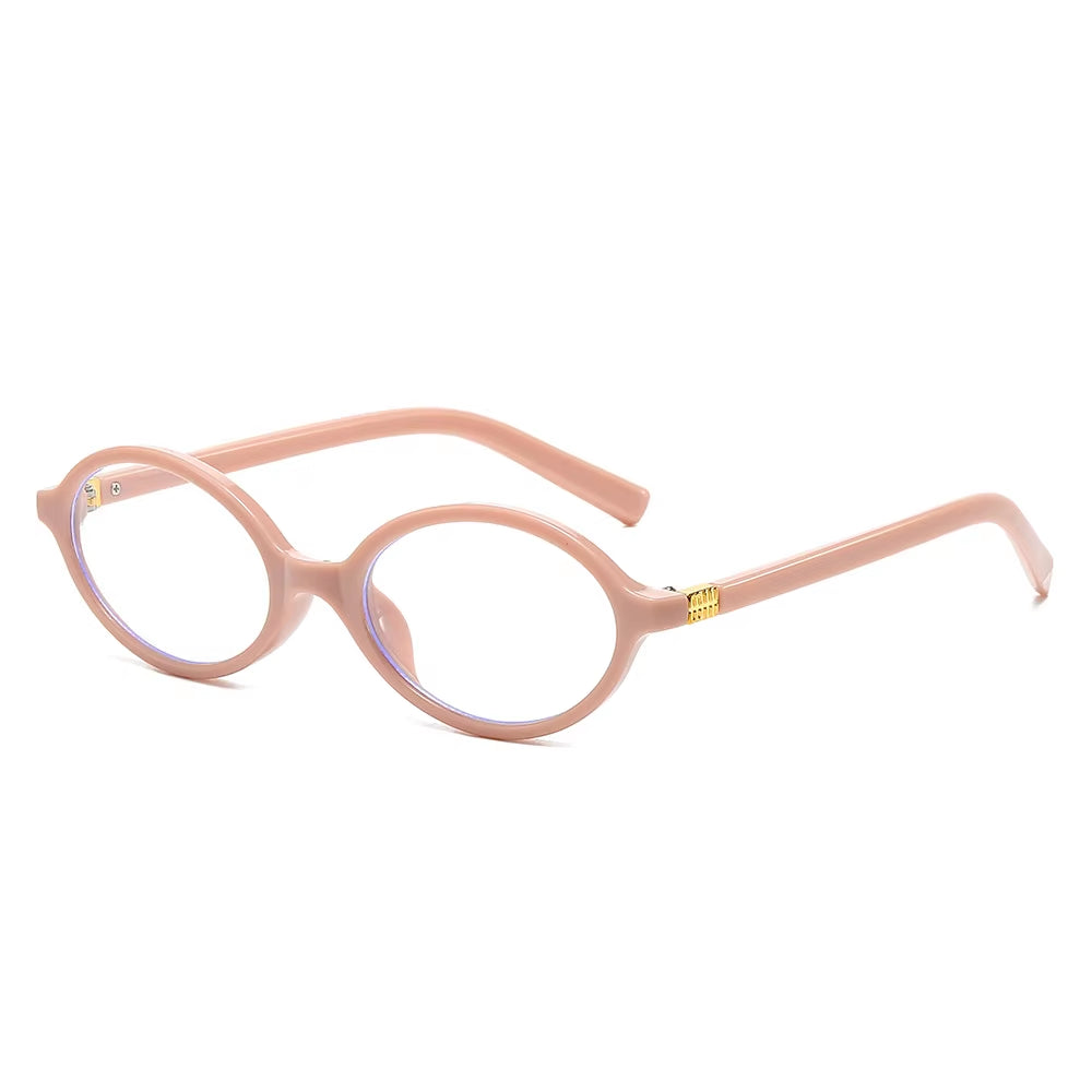 Fashion Small Oval Glasses Frame Women anti Blue Light Ins Popular Blue Light Blocking Eyeglasses Ladies